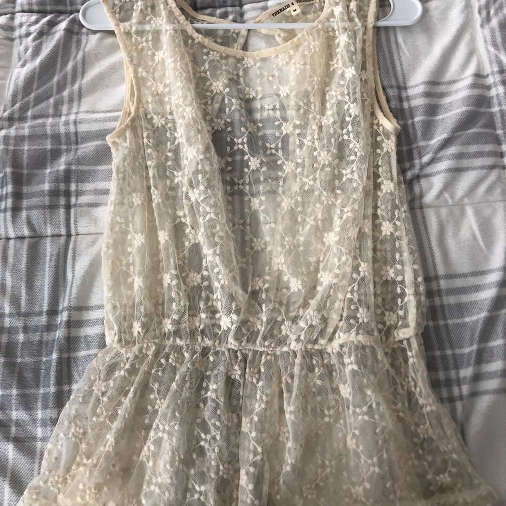 Threads 4 Thought sleeveless ivory blouse